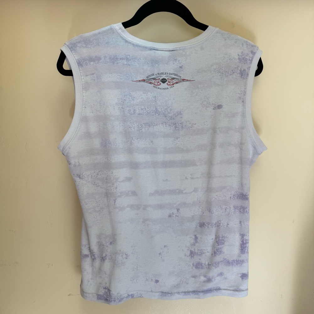 Harley-Davidson House of Harley Davidson Milwaukee USA Sleeveless Top WOMENS XL - Picture 2 of 11